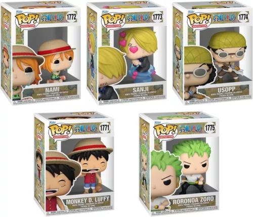 Funko Pop! One Piece Luffy Zoro Usopp Nami Sanji Vinyl Figure with case