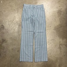 Vintage 60s Penneys Towncraft Striped Pants blue womens 27x28 boot cut wide leg
