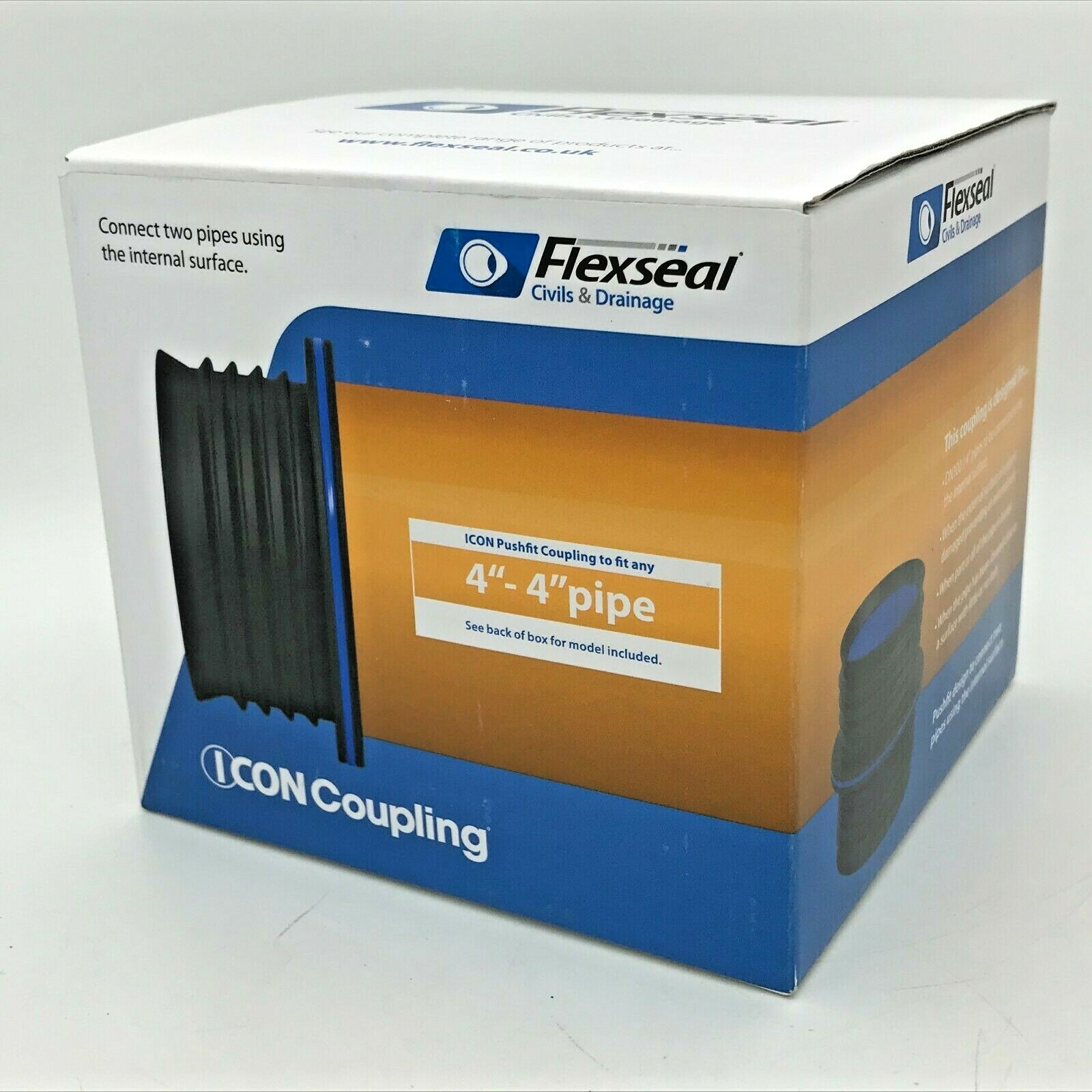 FLEXSEAL icon IC100P coupling for 4" inch / 100 110mm plastic iron