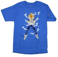 Dragon Ball Z Champion Mens  T-Shirt -  Electrified Power Stance Vegeta Image