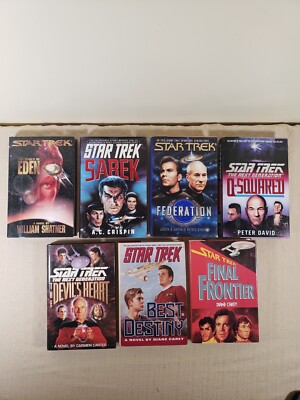 7 Lot - Star Trek Books  Hardcover with Dust Jackets 1st Edtn 1st Print  GC