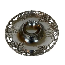 Arthur Court Designs Grape Chip & Dip Serving Platter Aluminum 2001
