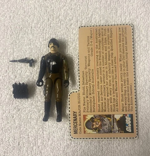 1983 Vintage GI Joe Cobra Lot Major Bludd 100% Complete Mail Blank File Card
