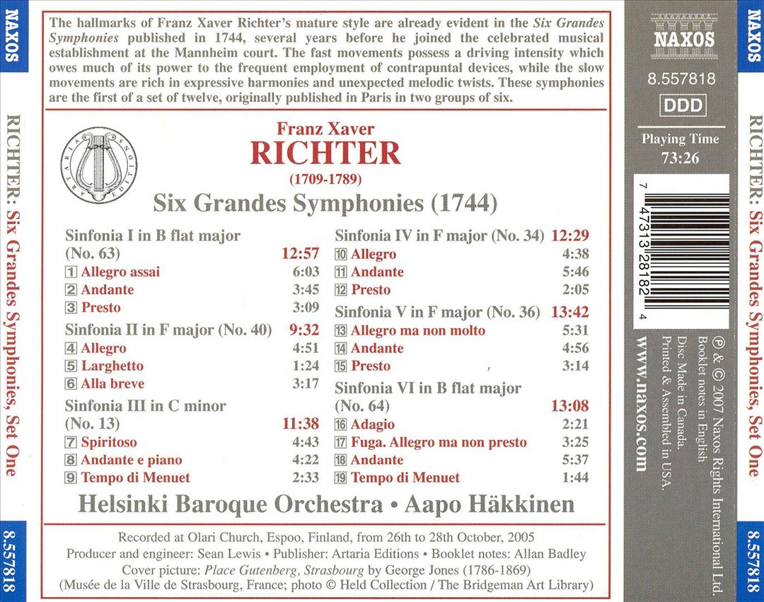 Symphonies 1 by Richter / Hbo / Hakkinen (CD, 2007) for sale