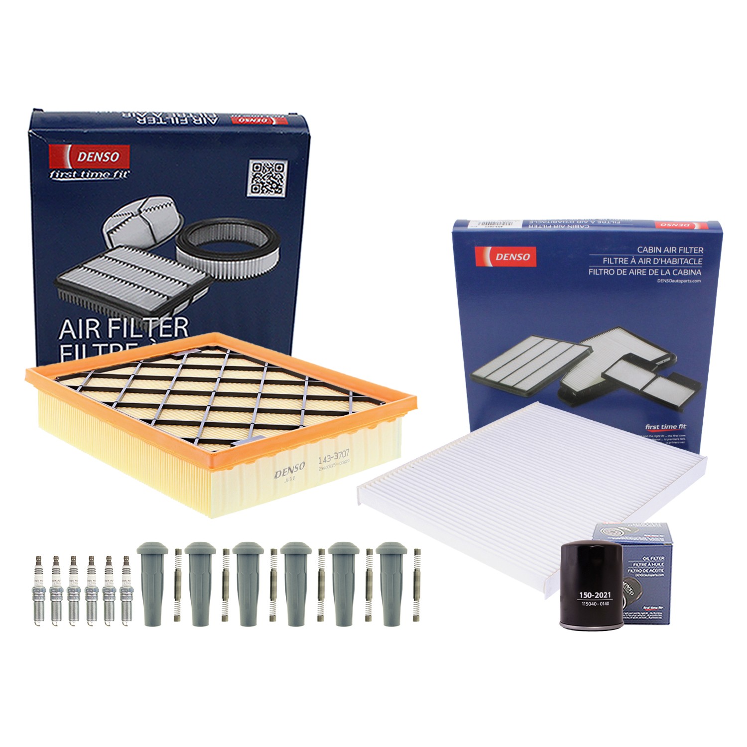 Denso Tune Up Kit NGK 6 Spark Plugs  Boots Kit for Edge MKX MKZ 3.5L 3.7L V6