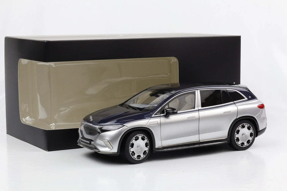 1:18 NZG Mercedes-Maybach Eqs 680 (Z296) fuoristrada 2024 argento nero - Immagine 2 di 4