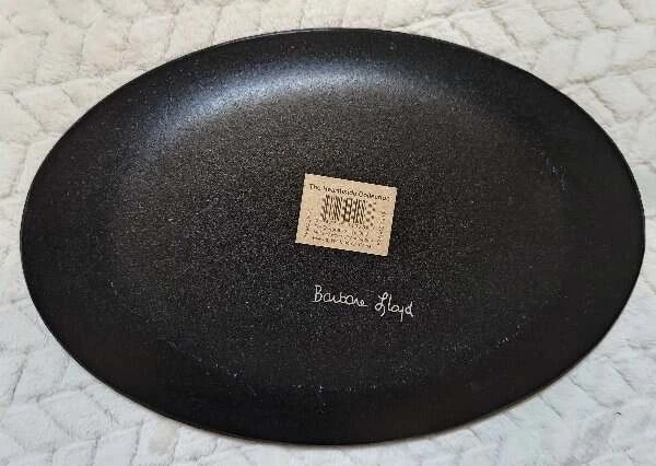 Barbara Lloyd Hearthside Collection Primitive Star Platter Plate Clay Oval Give - Image 3 of 3