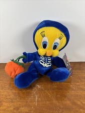 Warner Bros Studio Store TWEETY SKELETON Bean Bag Plush Looney Tunes 1998