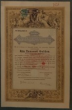 Österreich K+K Schuldverschreibung 11.1868 1000 Gulden Noord Holland Steuerstemp