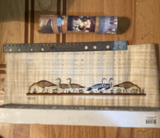 Egyptian SUNNY LAND Papyrus Hand Painted Signed Rolled 20"X9"