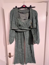 Three Peice Zara Set Green Knit Size Small Worn Once Excellence Condition New