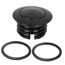 Motorcycle Fuel Tank Pop-Up Fuel Gas Oil Tank Cap Compatible with Harley Black
