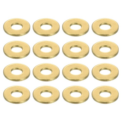 #ad 200Pcs Brass Flat Washer M3x8x0.8mm Brass Washer Assortment for Screws Bolts AU $20.49