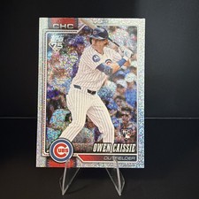 2026 Topps Series 1 Celebration Mega Confetti Foil SP Owen Caissie RC #233 Cubs