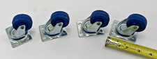 Pre-Owned ~ 2 in. Rubber Swivel Caster.4 Pc. 1-5/8"  X 7/8"