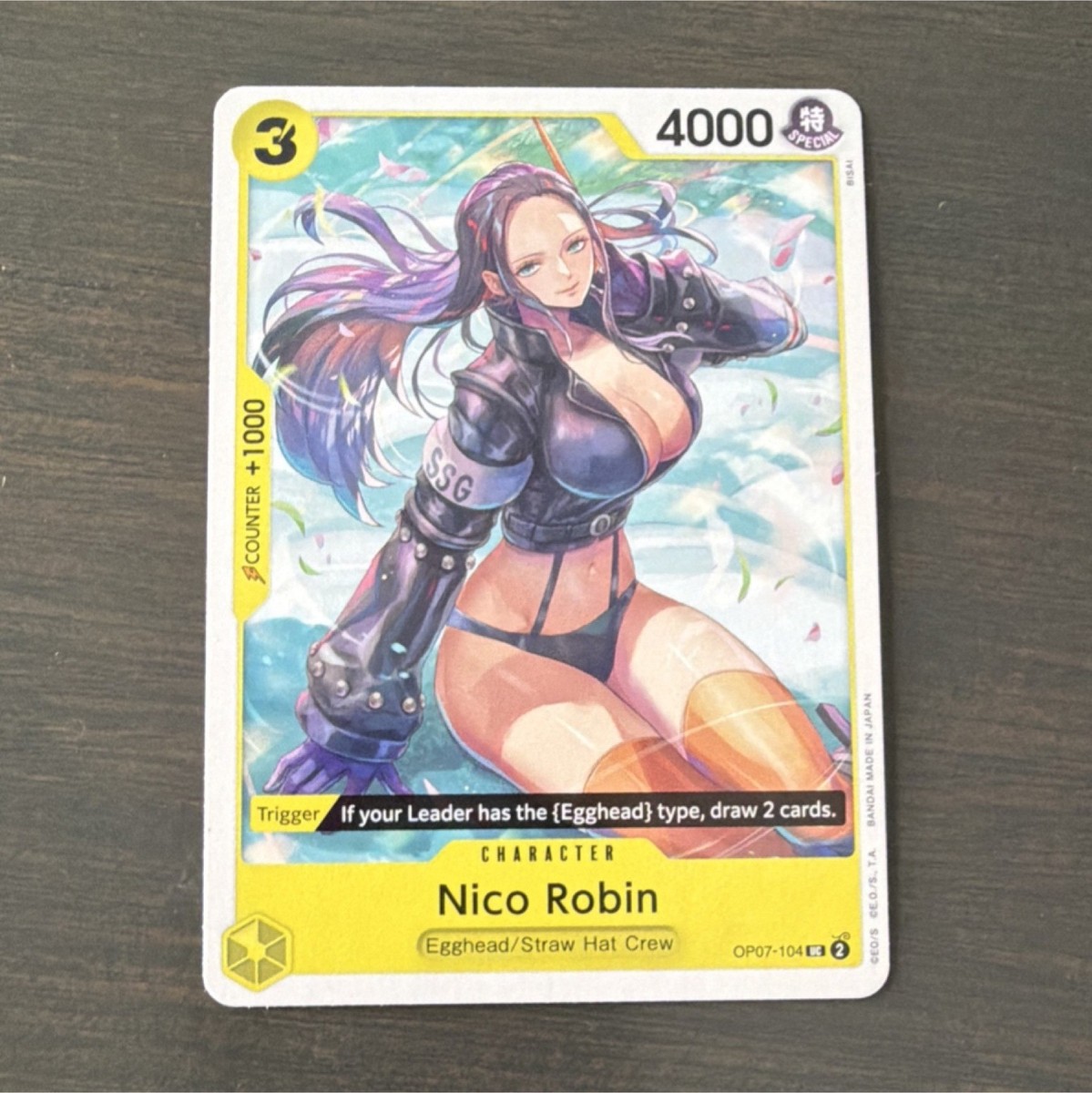 Bandai One Piece CCG Nico Robin OP07-104 Egghead Character 4000
