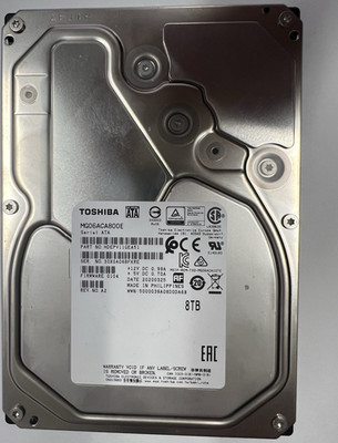 Toshiba MG06ACA800E 8TB 3.5in SATA HDD 7200RPM 256MB HDEPV11GEA51