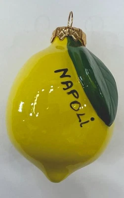 VIETRI Napoli Lemon 3’’ Lemon ornament Made/Painted by hand in Italy