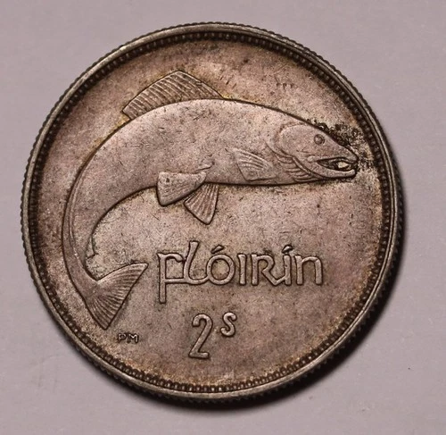 1928  Ireland  Silver 2 Shillings / Florin Coin  KM# 7