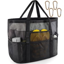Mesh Beach Bag Large Tote Bag for Family , Toys  Vacation Essentials