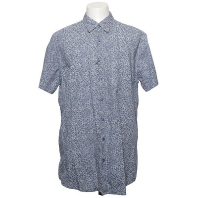 Dressmann, Kurzarmhemd, Größe: 2XL, Blau/Weiß, Baumwolle, Gepunktet, Herren #tky