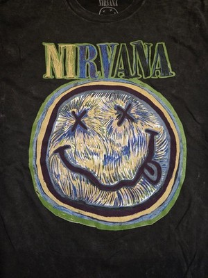 NWOT Nirvana Black Stone Wash T-Shirt Size XLarge 100% Cotton 