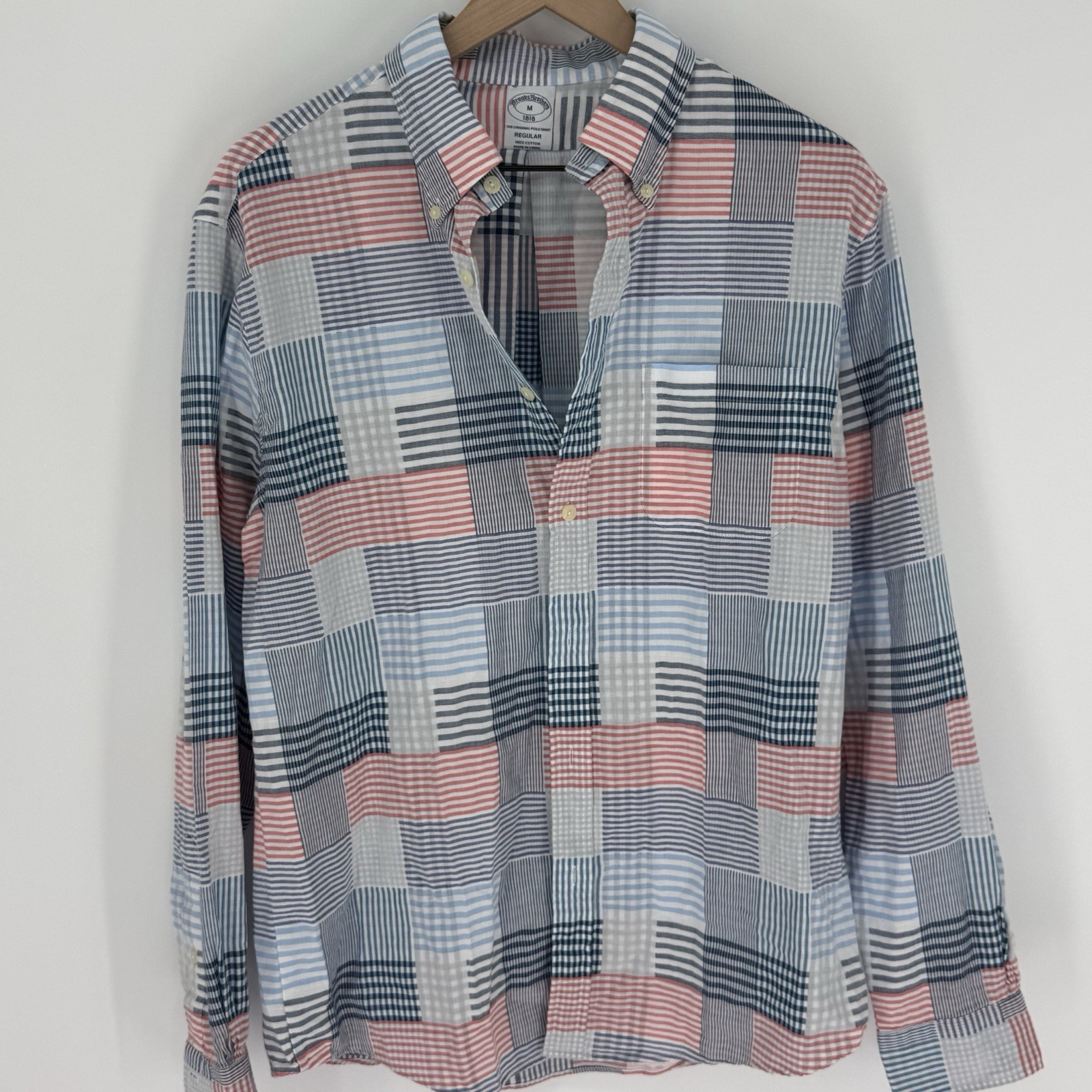 Brooks Brothers Multicolor Patchwork Long Sleeve … - image 1