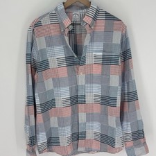Brooks Brothers Multicolor Patchwork Long Sleeve Madras Shirt Men  s Size Medium