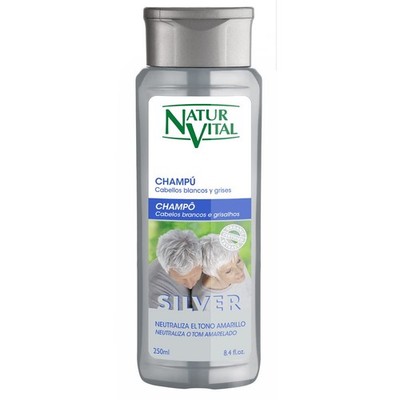 Silver Shampoo, ohne Parabene, Natur, weißes und graues Haar, Neutralisierun...