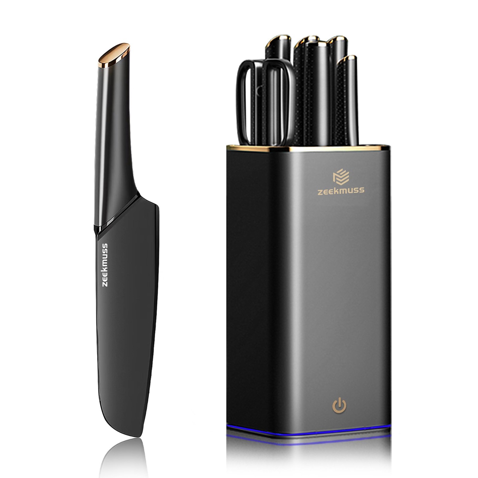 НАБОР КУХОННЫХ НОЖЕЙ ZEEKMUSS ИЗ НЕРЖАВЕЮЩЕЙ СТАЛИ, СОСТОЯЩИЙ ИЗ 6 ЧАСТЕЙ, CDS-6 - ЧЕРНЫЙ