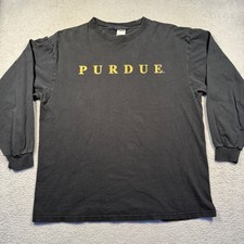 Vintage 90s Purdue Boilermakers Long Sleeve Tee Mens XL Made in USA Distressed