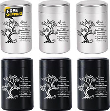 Set of 6 Small Keepsake Urns for Human Ashes 3" Mini Memorial Ashes Holder