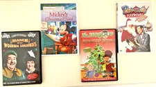 FOUR (4) CHRISTMAS/HOLIDAY DVDs Pee-Wee, DISNEY Mickey, Mr Magoo, Wooden Soldier