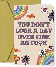 Funny Birthday Card for Her Happy Birthday Gifts for Wife Girlfriend Mom Rainbow