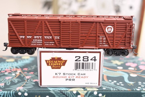 HO-Broadway Limited 284 PRR Pennsylvania RR Stock Car con sonido de ganado #135499 | Zustand: Used