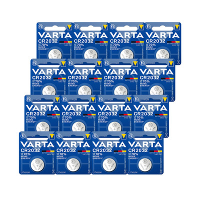 16x Varta CR2032 3V Lithium-Knopfzellen DL2032