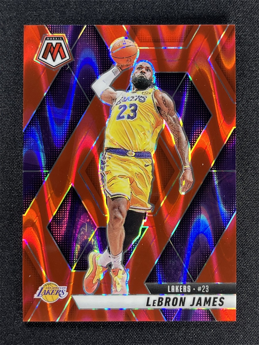 2024-25 Panini Mosaic Basketball LeBron James #180 Red Seismic Prizm Lakers /299