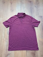 Champion Short Sleeve Polo Shirt Men's Large Burgundy