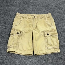 American Eagle Cargo Shorts Mens 34 Tan Cotton Classic Length Utility Gorpcore