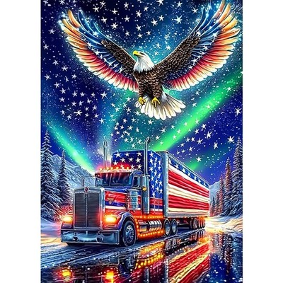 SENQAO Eagle Diamond Art Kits for 12X16 Inches, Christmas,