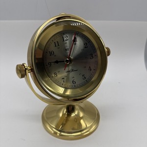 Seth Thomas Gold Brass Seth Thomas Schooner 1044 Clock Battery Required