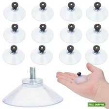 AccEncyc 12-Pack 40mm Black PVC Suction Cups