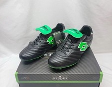LOTTO Men  s STADIO II FG Soccer Cleats Sz. 9.5 NEW 215017 8KQ LEATHER BLACK