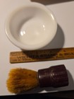 Vintage Travel Shaving Kit(Bakelite?) With Mirror-Brush And Milk Glass Soap Bowl — photo 7