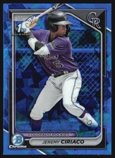 2024 Bowman Chrome Sapphire Prospects Jeremy Ciriaco #BCP-165 GS1