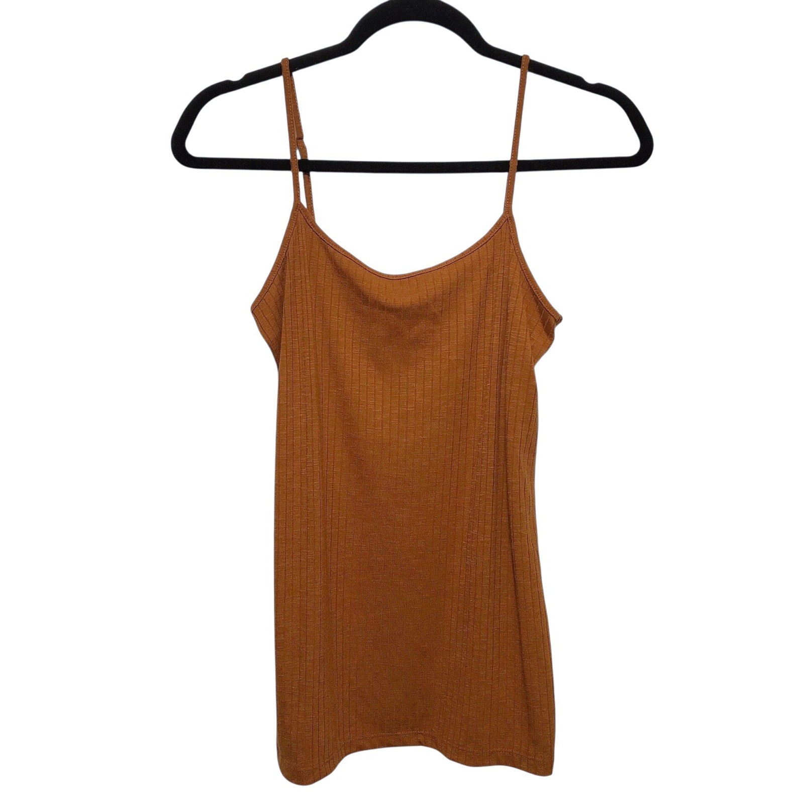 Loft Solid Rust Orange Ribbed Adjustable Strap Ca… - image 1