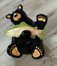 Jeff Fleming BEARFOOTS Chuckie Big Sky Carvers Bear Trout Fishing RETIRED FIGURE