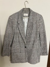 VTG Cache Jacket Blazer Sz L Multicolor Handwoven Silk Metallic Striped Y2K 90s