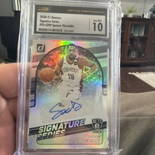 2020-21 Panini Donruss Signature Series Spencer Dinwiddie #SG-SDW CSG 10 Auto 10