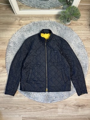 Barbour International Axle Quilted Jacket Dark Navy Blue SL Men's Size L 